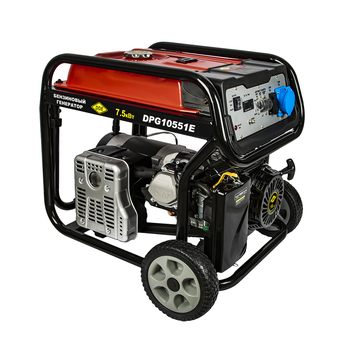 Генератор бензиновый DDE DPG10551E (1ф, 7,5/8,5 кВт, 25л, 16л.с., эл.стартер, трансп. устр)