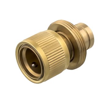 Соединитель быстроразъемный QUATTRO ELEMENTI для шланга 3/4", латунь, аквастоп (246-401)