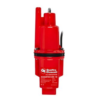 Насос вибрационный QUATTRO ELEMENTI Acquatico 300-10 (300 Вт, 1200 л/ч, для чистой, 70м, кабель10 м, верхний забор, 3,2кг) (910-348)