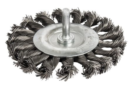 Кордщетка для дрели радиальная витая ПРАКТИКА 100 мм, хвост 6 мм (242-885)