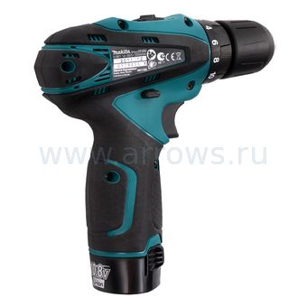 Дрель аккумуляторная безударная MAKITA DF330DWE (10.8V, 24Нм, 2акб 1,3Ач)