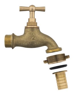 Кран водоразборный QUATTRO ELEMENTI с вентилем, 1/2", латунь (246-432)