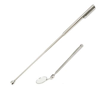 Ручка магнитная телескопическая КОБАЛЬТ 130 - 635 мм, магнит до 1.6 кг в наборе с зеркалом (918-153)