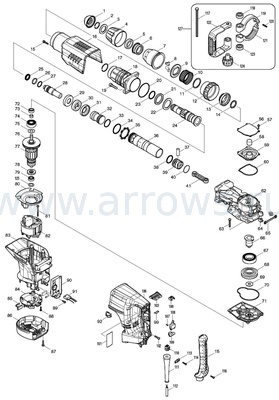 Деталировка Якорь MAKITA HM1203C  /HM1213C  -> 90-0652