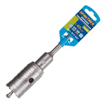 Коронка твердосплавная ПРАКТИКА SDS- Plus ударная 40 мм (1шт.) клипса (917-927)