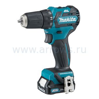 Дрель аккумуляторная безударная MAKITA DF332DWAE (10.8 В, БЗП.10мм, 2ск,35 нм,1,1кг, 2акк.Li-ion.2Aч,кейс)