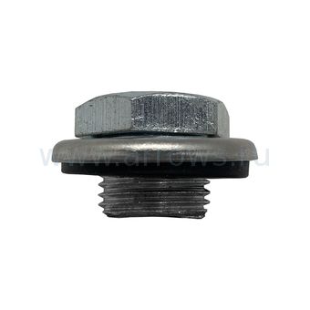 Пробка заливная/сливная шестигранная UNITED PARTS Ø16,3мм, 5/8"-19 UNF для садовых насосов и насосных станций от 1000 Вт (металл)