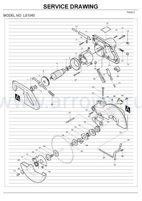 Деталировка Пластина MAKITA LS1040 п.89,88 пласт. (416001-2)