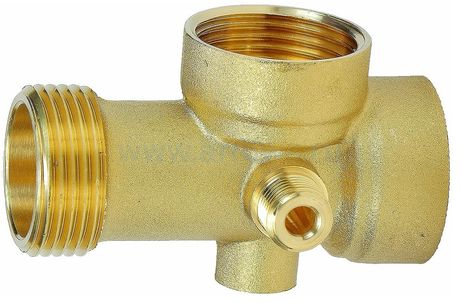 Штуцер UNITED PARTS 5-выводной  3/8"M(реле)×1/4"F(манометр)×1"F(пробка)×1"F(шланг)×1"M(насос)