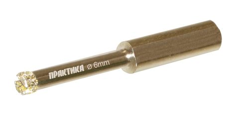 Коронка алмазная ПРАКТИКА "Профи" по керамограниту/керамике   6х65мм (1шт) блистер (917-507)