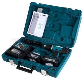 Дрель аккумуляторная безударная MAKITA DDF453RFE (18V, 42Нм, 2акб 3Ач, кейс)