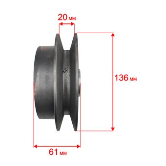 Шкив ведущий двигателя DDE сцепление ф135х19мм VP135-CK один ремень 17 мм