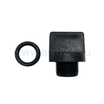 Пробка заливная/сливная UNITED PARTS Ø16,3мм, 5/8"-19 UNF, для садовых насосов и насосных станций от 600/800 Вт (пластик)