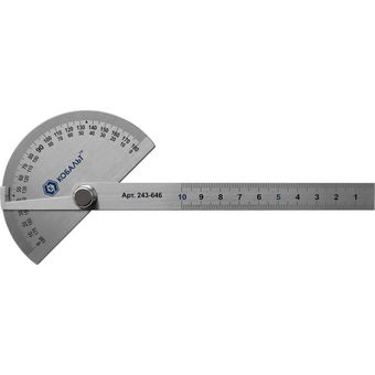 Угломер переставной КОБАЛЬТ с транспортиром, 150 мм (243-646)