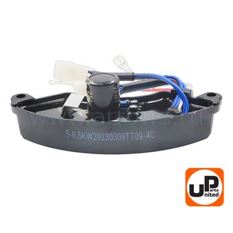 Регулятор напряжения AVR UNITED PARTS для генератора 5кВт (3-х фазный) (полукруглый) (провода 4+2+2)