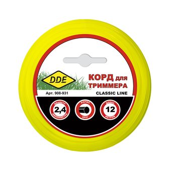 Корд триммерный DDE "Classic line" (круг, диаметр 2,4 мм, длина  12 м)