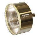 Коронка алмазная ПРАКТИКА "Профи" по керамограниту/керамике  82х70мм, пилотное сверло (1шт) блистер (917-736)