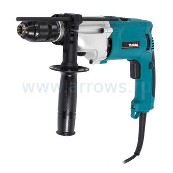 Дрель сетевая ударная MAKITA HP2071F (1010 Вт, 0-1200/0-2900 об.мин, быстрозажимной патрон, подсветка, кейс)