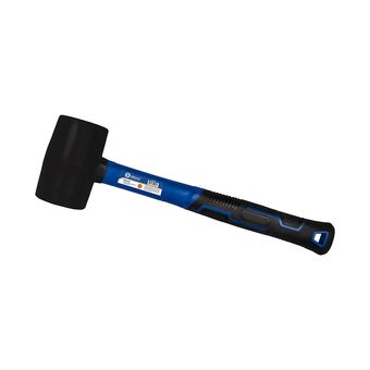 Киянка КОБАЛЬТ 225 гр., черная резина, диаметр бойка 46 мм, фибергласовая рукоятка (241-031)