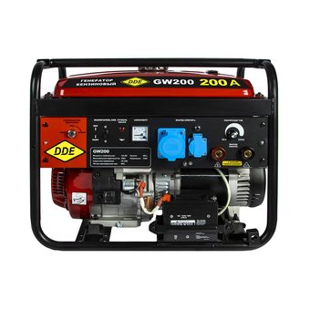 Генератор сварочный DDE GW200 (ток 50-200 А, 1ф 5,0/5,5 кВт,14 л.с., элстарт, 98 кг)