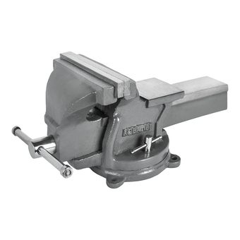 Тиски слесарные КОБАЛЬТ стальные, ширина губок 200 мм, захват 200 мм, 18.2 кг, с наковальней, поворотные, коробка (248-993)