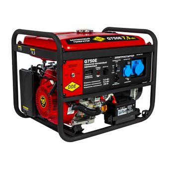 Генератор бензиновый DDE G750E (1ф, 7,0/7,5 кВт, 25 л, 15 л.с, элстарт, подготовка ATS)