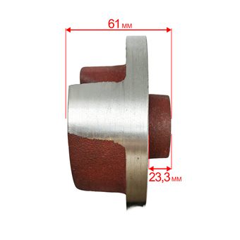 Крыльчатка помпы DDE PTR80 нового образца к/в Ø19 мм,резьба 3/4"x16 UNF (керам. сальник Ø35мм)