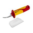 Нож электрика КОБАЛЬТ диэлектрический, 190 мм, изогнутый, лезвие 53 мм, блистер (921-138)