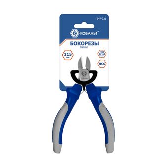 Бокорезы КОБАЛЬТ мини, 115 мм, 2-х компонентные рукоятки, HCS, подвес (647-321)