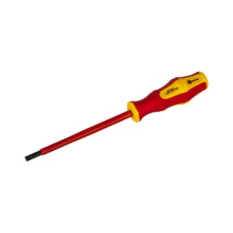 Отвертка диэлектрическая КОБАЛЬТ Ultra Grip SL 5,5 х 125 мм, CR-V, двухкомпонентная рукоятка, подвес (646-454)