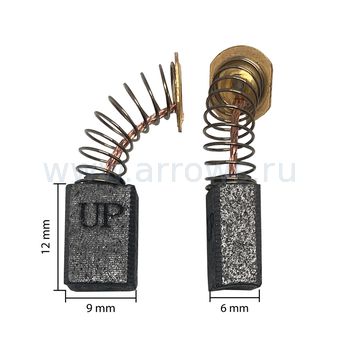 Щетка графитовая UNITED PARTS для MAKITA СВ-411 (аналог 191940-4)  6х9х12мм