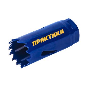 Коронка биметаллическая ПРАКТИКА  22 мм (1шт), клипса (035-929)