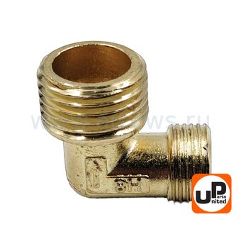 Фитинг-уголок UNITED PARTS для компрессора, резьба внешняя  3/8"×1/2"