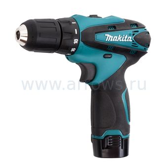 Дрель аккумуляторная безударная MAKITA DF330DWE (10.8V, 24Нм, 2акб 1,3Ач)