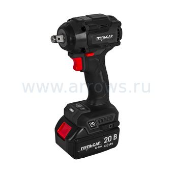 Гайковерт аккумуляторный ударный ПУЛЬСАР ГАУ 20- 350Б (20В, 350Hм, 1/2, 2 акк, 4 Ач, з/устр., кейс)