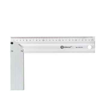 Угольник КОБАЛЬТ столярный 250 мм, алюминиевый (910-379)