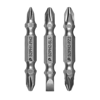 Набор бит ПРАКТИКА "Мастер"  3шт  PH2/PZ2,  PH2/PH1,  PH2/SL0.8-5  50мм, блистер (776-362)