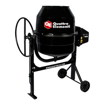Бетоносмеситель с полиамидным венцом QUATTRO ELEMENTI Gravity 220 (1000 Вт, 220л, 23об/м, замес 129л)