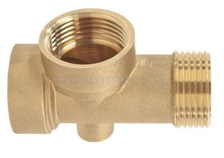 Штуцер UNITED PARTS 4-выводной 1"F×1/4"M×1"M×1"F + переходник 1"M×1/2"F (90-0317)