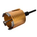 Коронка алмазная по бетону ПРАКТИКА "Эксперт" по бетону SDS-plus безударная 82 мм  5 турбосегментов 10 мм (908-283)