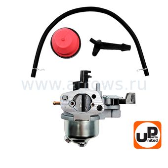Карбюратор UNITED PARTS для двигателя снегоотбрасывателя 168F, 170F (с краником) (под праймер)