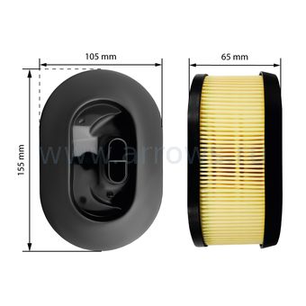 Фильтр воздушный UNITED PARTS для бензореза HUSQVARNA K950/960, DDE GS400-16 (бумажный) (аналог 5063470-02)