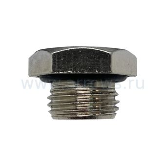 Пробка заливная/сливная шестигранная UNITED PARTS Ø12,9мм, 1/2"-12 UNF для садовых насосов и насосных станций от 1000 Вт (металл)