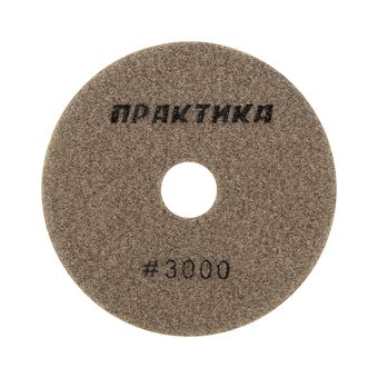 Круг алмазный гибкий шлифовальный ПРАКТИКА 100 мм  для мокрого шлифования,  P3000