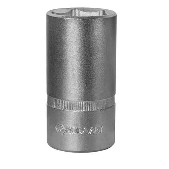 Головка торцевая глубокая КОБАЛЬТ 1/2", 30 мм, CR-V, подвес (644-153)