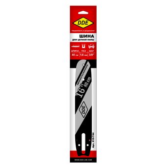 Шина пилы цепной сварная DDE 16"/ 40 см 3/8"-1,6-60 зв (для цепи 75DP/LP)(163SLHD025) проф.