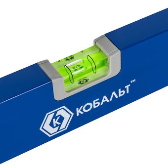 Уровень строительный КОБАЛЬТ Оптима, 400 мм, профиль 20 x 49 мм, 2 глазка, точность 1 мм/м (242-922)