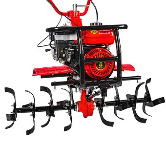 Мотоблок DDE Алеша П (8 л.с., КПП 3F/1R, max. 110 см, фрезы 24 ножа, колеса 19"х7"-8", редуктор чугун)