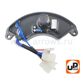 Регулятор напряжения AVR UNITED PARTS для генератора 5кВт (3-х фазный) (полукруглый) (провода 4+2+2)