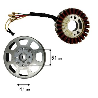 Генераторная часть DDE DPG1101i  в сборе (стальной якорь)